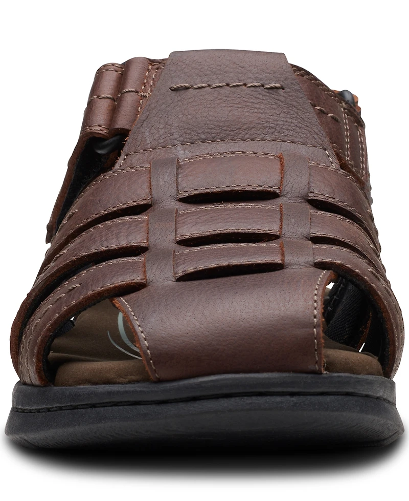 Clarks Men's Walkford Fish Tumbled Leather Sandals