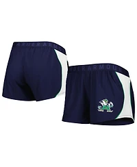 Women's Under Armour Navy and Green Notre Dame Fighting Irish Game Day Tech Mesh Performance Shorts
