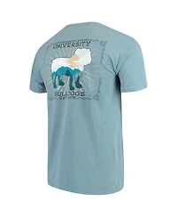 Men's Blue Mississippi State Bulldogs Scenery Comfort Colors T-shirt