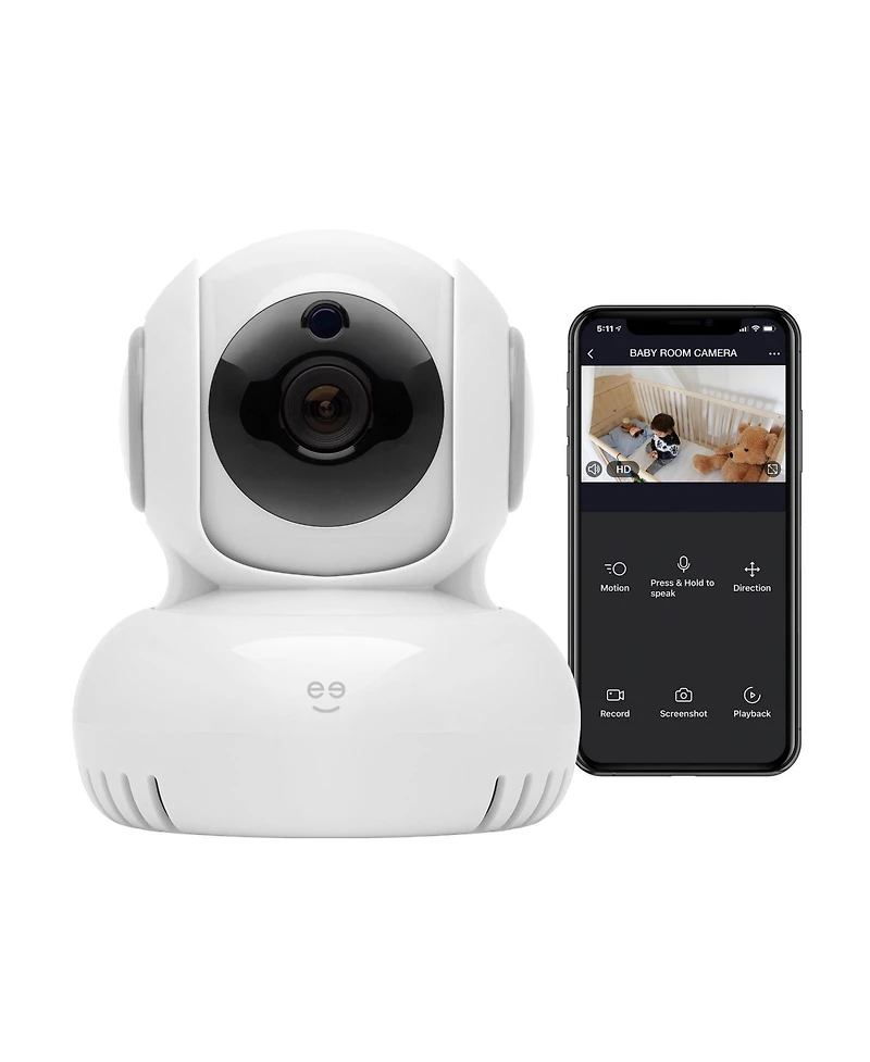Geeni Sentinel 1080p Wireless Indoor Surveillance Camera with Auto Tracking Alerts, Motion Zones, Pan/Tilt/Zoom, 2-Way Talk, Night Vision, Compatible