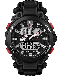Timex Ufc Men's Quartz Impact Resin Black Watch, 50mm