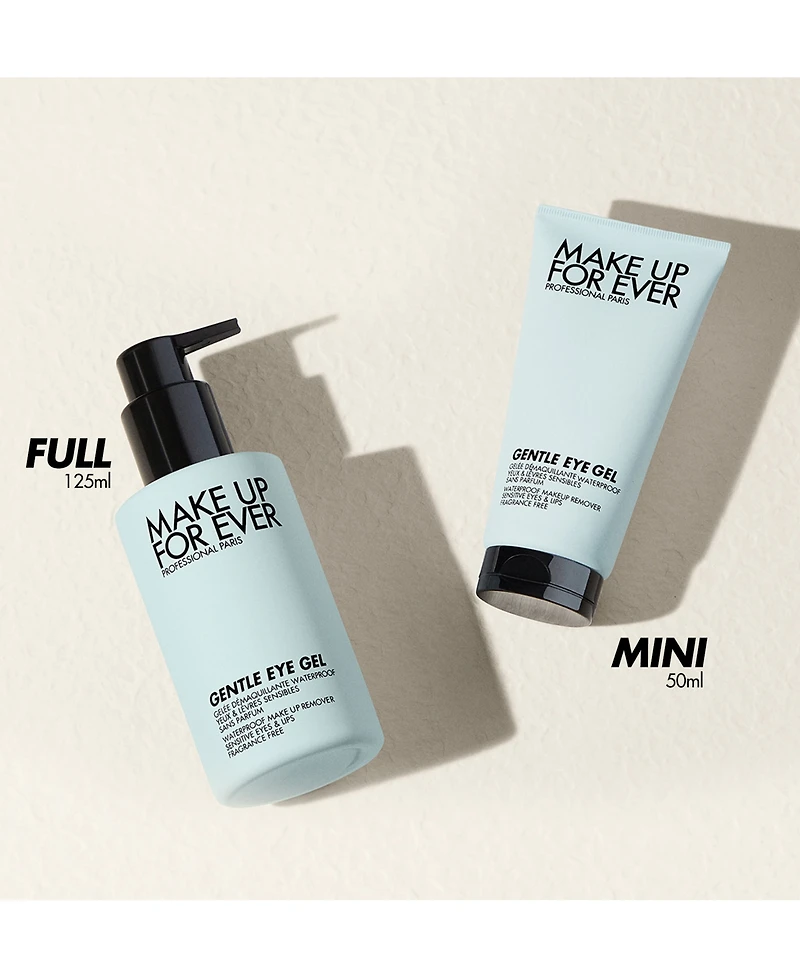 Make Up For Ever Gentle Eye Gel Waterproof Eye & Lip Makeup Remover Mini, 1.7 oz.