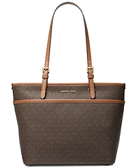 Michael Kors Logo Large Top Zip Pocket Tote