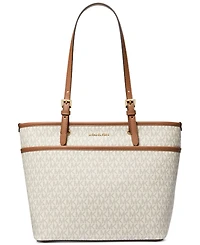 Michael Kors Logo Large Top Zip Pocket Tote