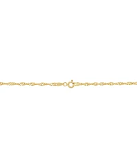 Lightweight Singapore Link 20" Chain Necklace in 14k Gold