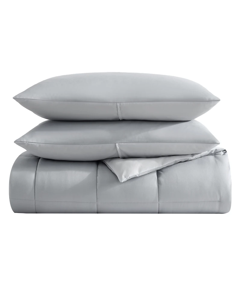 Closeout! Nautica Longdale Solid Reversible 3 Piece Comforter, King Set, King