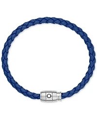 Montblanc Blue Braided Leather Bracelet