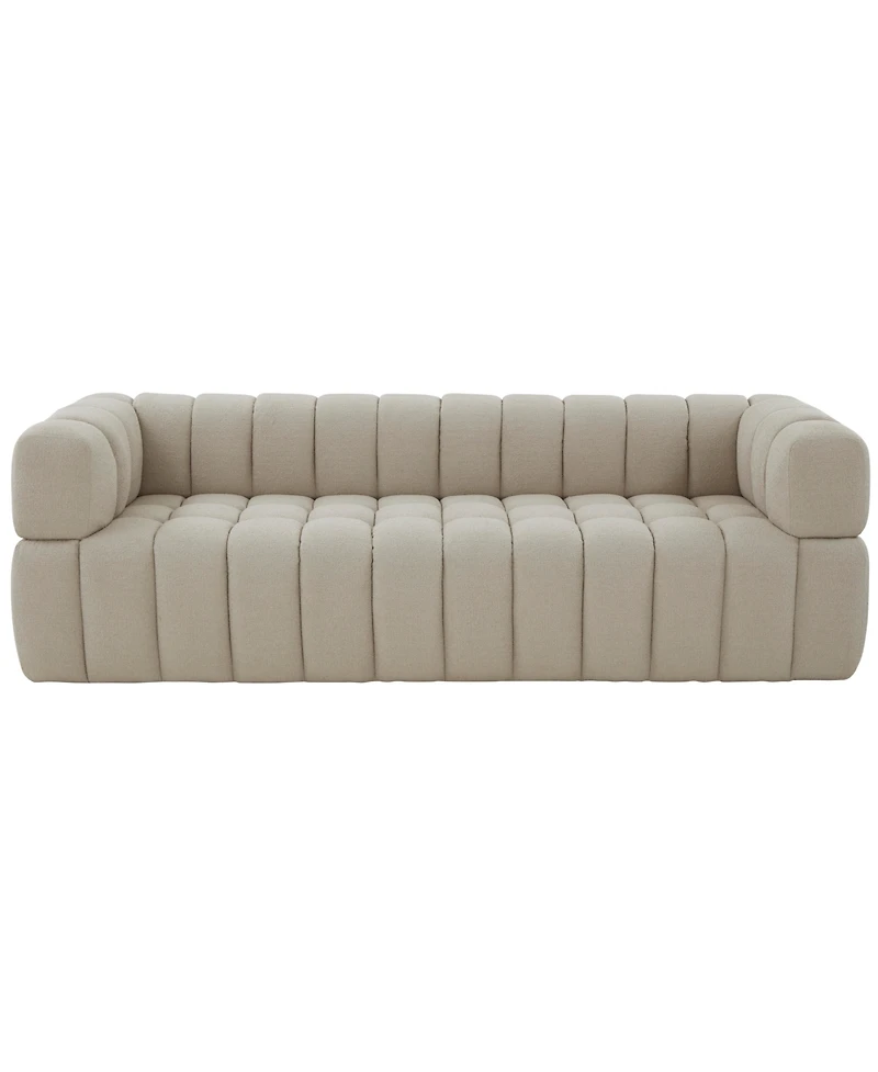Calyna 90" Channel Tufted Boucle Sofa