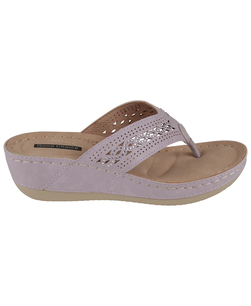 Gc Shoes Women's Bari Thong Wedge Sandals