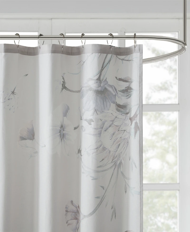 Madison Park Cassandra Printed Cotton Shower Curtain, 72" x