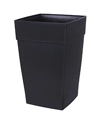 Dcn (DCN350836) Harmony Self-Watering Tall Patio Planter, Black