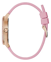 Guess Women's Analog Pink Silicone Watch 38mm