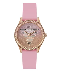 Guess Women's Analog Pink Silicone Watch 38mm