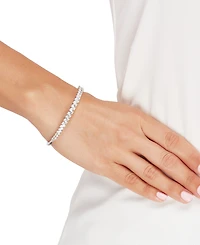 Arabella Cubic Zirconia Bangle Bracelet in Sterling Silver