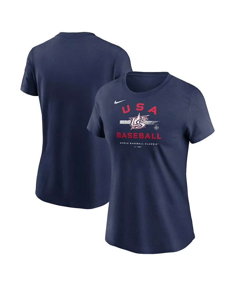 Women's Nike Navy Usa Baseball 2023 World Baseball Classic Country T-shirt