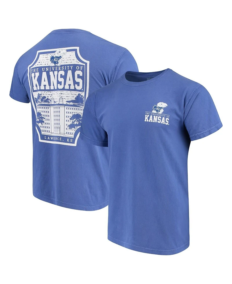 Men's Royal Kansas Jayhawks Comfort Colors Campus Icon T-shirt