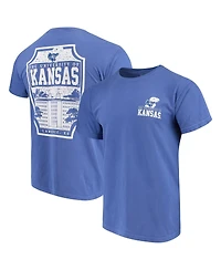 Men's Royal Kansas Jayhawks Comfort Colors Campus Icon T-shirt