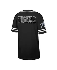 Men's Colosseum Black Jackson State Tigers Free Spirited Mesh Button-Up Baseball Jersey
