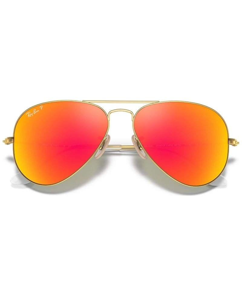 Ray-Ban Polarized Sunglasses, RB3025 Aviator Mirror