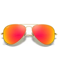 Ray-Ban Polarized Sunglasses, RB3025 Aviator Mirror