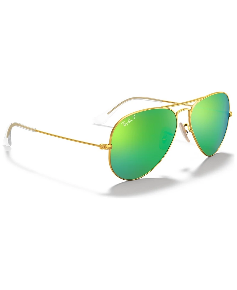 Ray-Ban Polarized Sunglasses, RB3025 Aviator Mirror