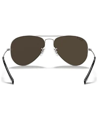 Ray-Ban Unisex Polarized Aviator Mirror Sunglasses, RB3025