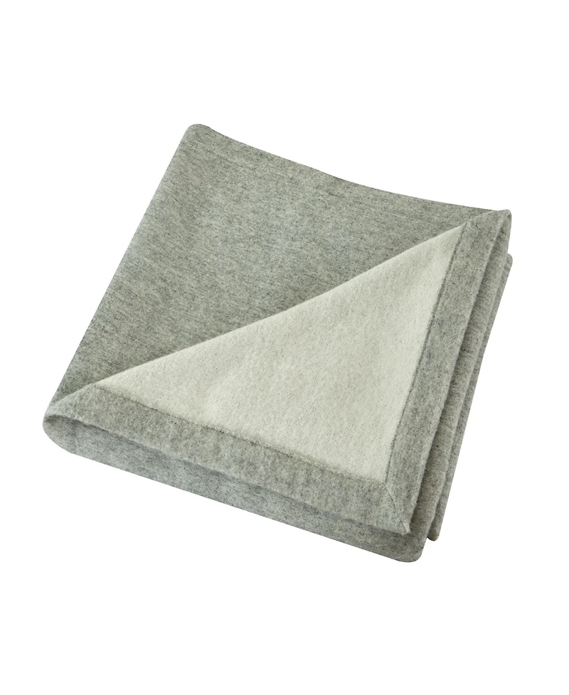 Melange Home Self Hem Merino Wool Blanket, King
