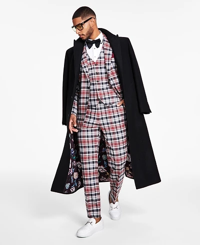 Tayion Collection Men's Classic-Fit Wool Blend Overcoats