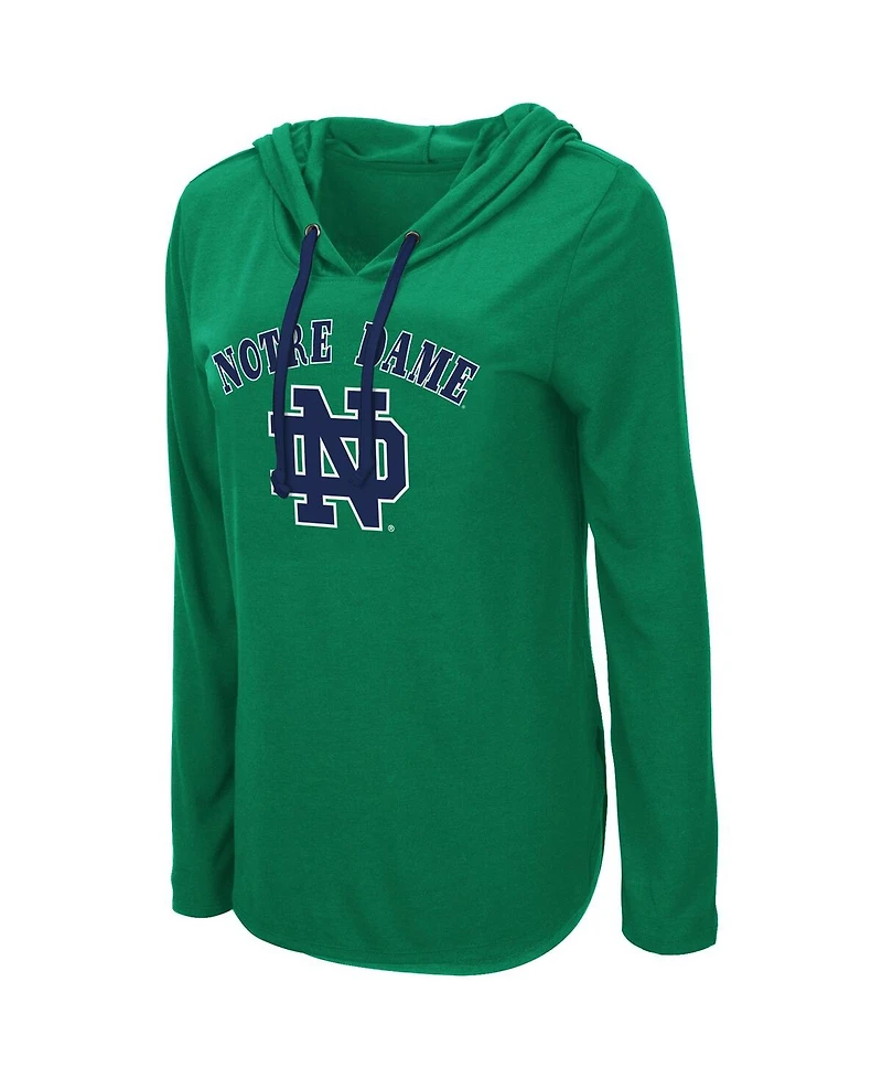 Women's Colosseum Green Notre Dame Fighting Irish My Lover Hoodie Long Sleeve T-shirt