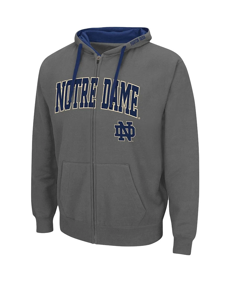 Men's Colosseum Notre Dame Fighting Irish Big and Tall Full-Zip Hoodie