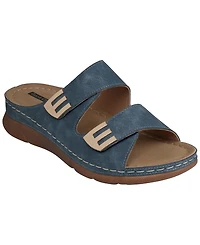Gc Shoes Women's Gretchen Double Strap Footbed Flat Sandals