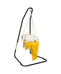 Costway Patio Adjustable 77" to 93" Hammock Chair Stand Hanging Chair Stand
