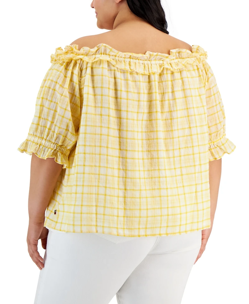 Tommy Hilfiger Plus Off-The-Shoulder Top