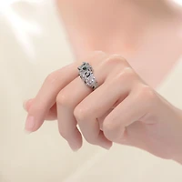 Ra Cubic Zirconia White Gold Plated Panther Bypass Ring