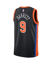 Men's and Women's Nike Rj Barrett Black New York Knicks 2022/23 City Edition Swingman Jersey
