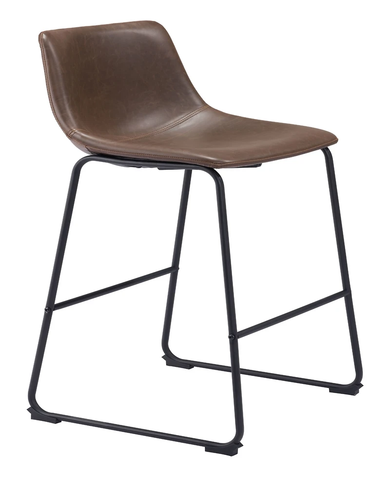 Zuo 39" each, Set of 2 Steel, Polyurethane Smart Bar Chair