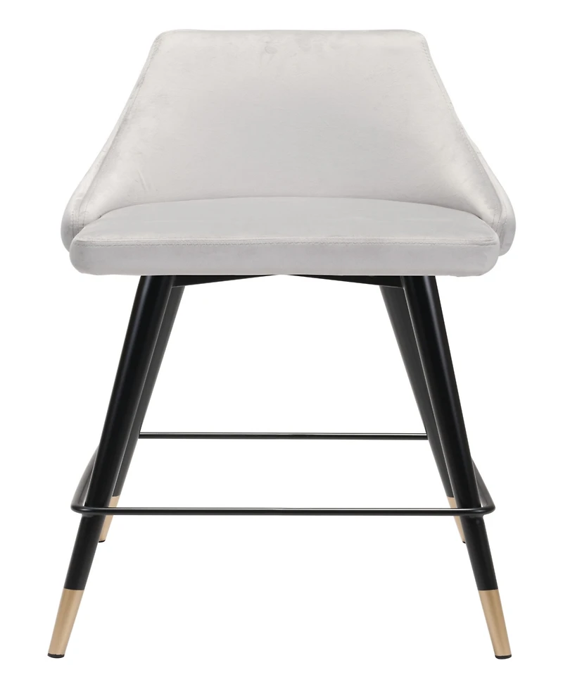 Zuo 36" Steel, Polyester Piccolo Pencil Legs Counter Chair