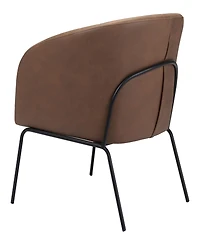 Zuo 30" Steel, Polyester Quinten Boho Chic Accent Chair