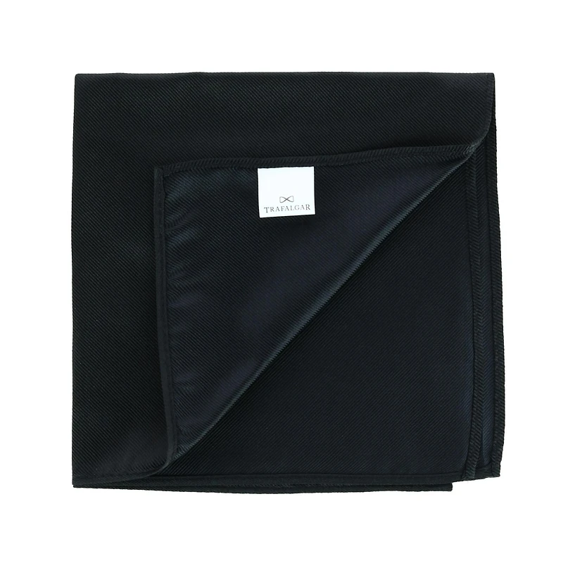 Trafalgar Men's The Gatsby 12 inch Solid Silk Pocket Square