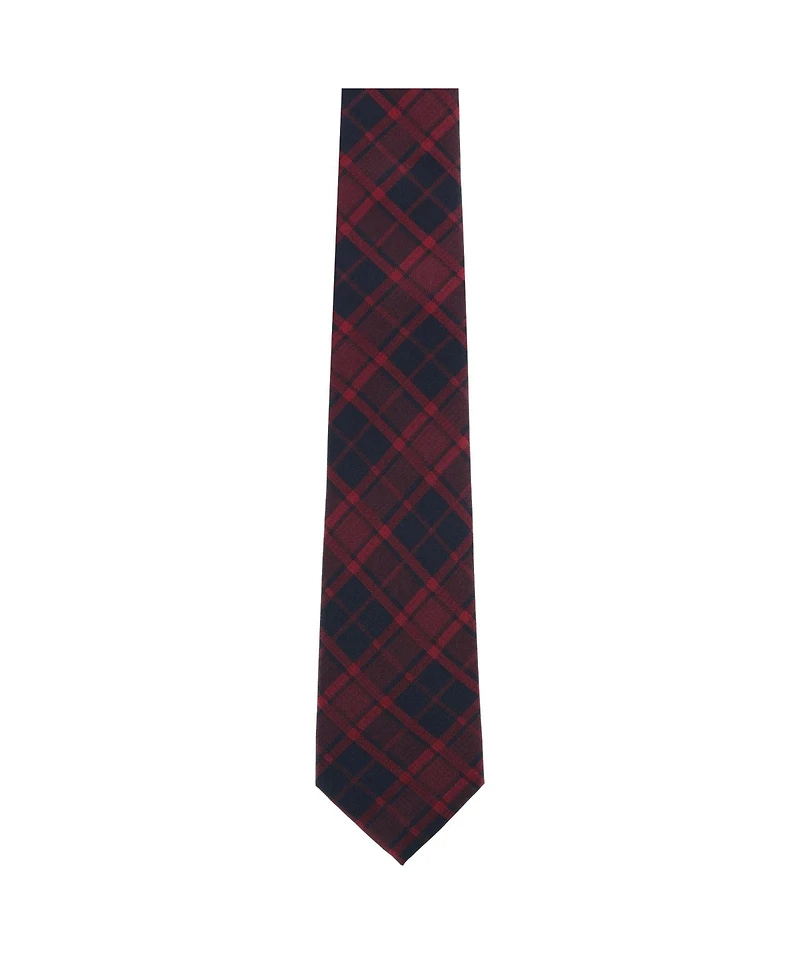 Trafalgar Men's Kincade Red Blackwatch Plaid Silk Necktie