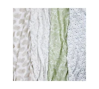 Baby Boys or Baby Girls Muslin Swaddles, Pack of 4
