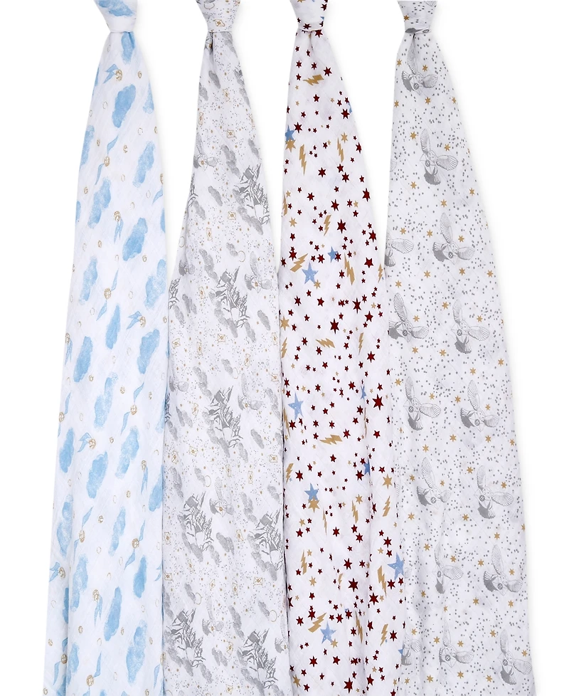 aden by aden + anais Baby Boys or Baby Girls Harry Potter Swaddles, Pack of 4