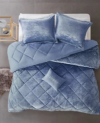 Intelligent Design Felicia Velvet 4-Pc. Comforter Set, King/California King