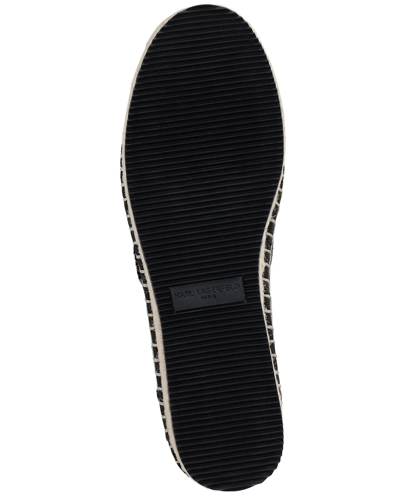 Karl Lagerfeld Paris Women's Michaela Embellished Slip-On Espadrille Flats