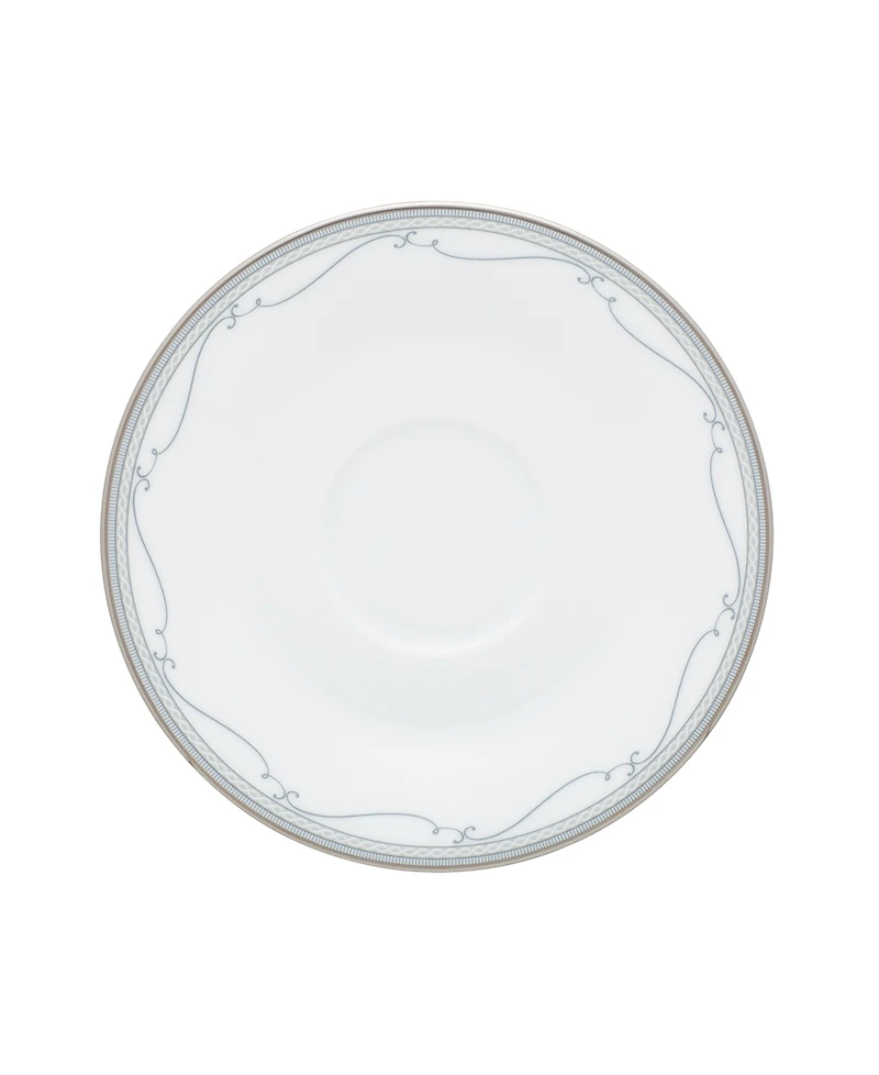 Noritake Satin Flourish 4 Piece Saucer Set, Service for 4