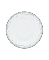 Noritake Satin Flourish 4 Piece Saucer Set, Service for 4