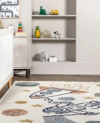 nuLoom Pearl Caree Astronaut Kids Fringe 5' x 7'6" Area Rug