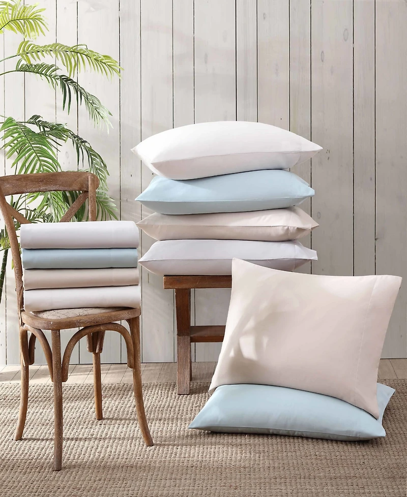 Closeout! Tommy Bahama Home Solid 1000-Thread Count Cotton Blend Sateen 6 Piece Sheet Set