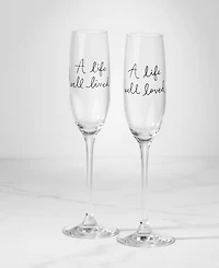 Charmed Life Toasting Flutes, 2 Piece