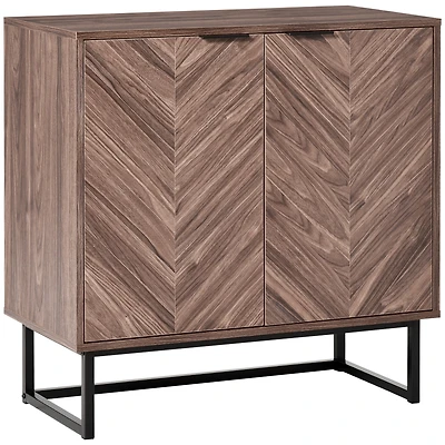 Homcom Double Door Storage Cabinet w/ Adjustable Shelf Sideboard Console Table